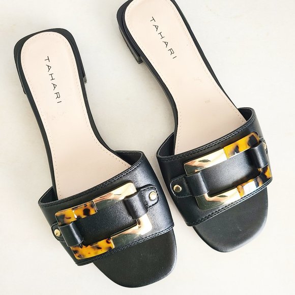 Tahari Shoes - TAHARI lidiya block heel slide sandals